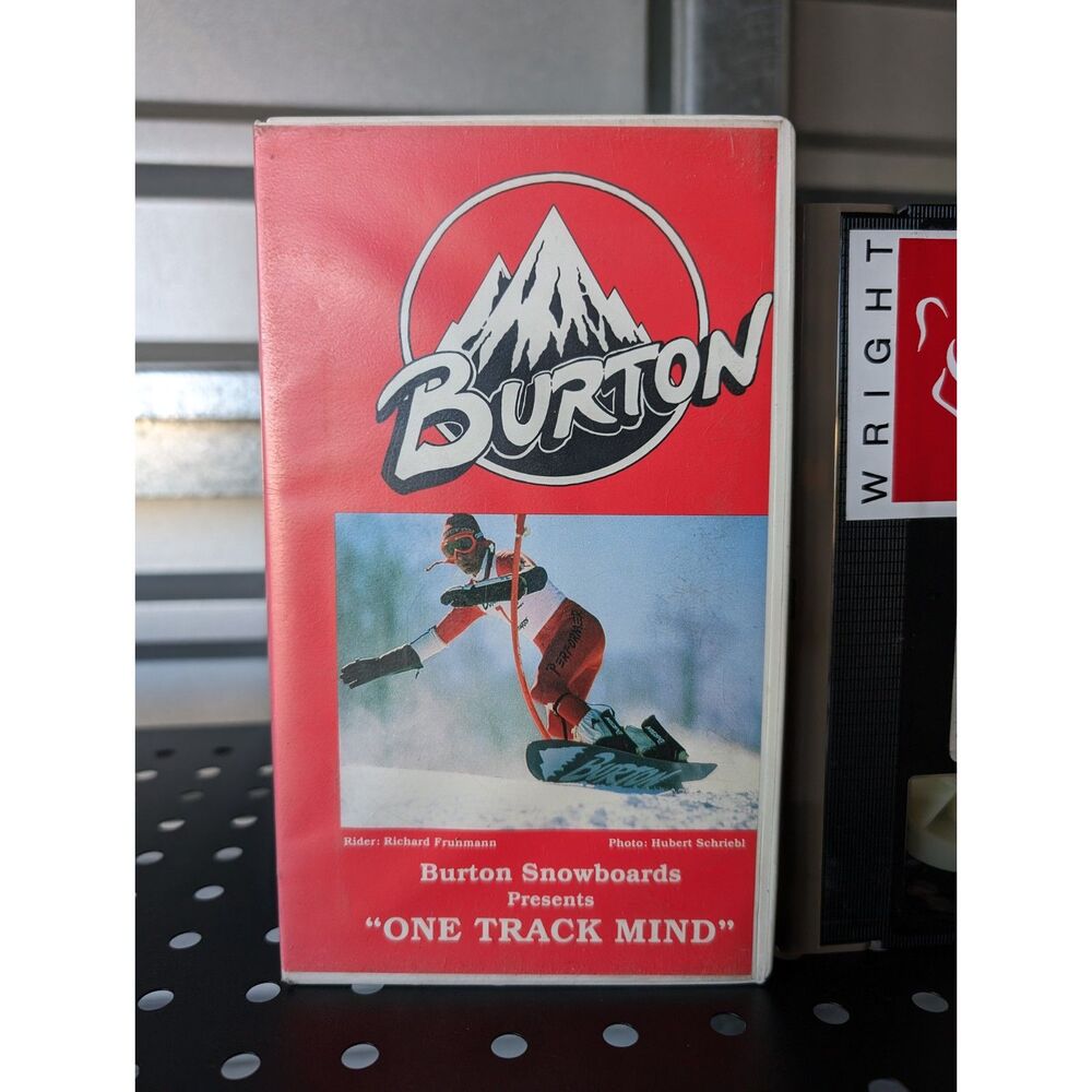 Burton Snowboards VHS 1986 One Track Mind - Super Rare white plastic case
